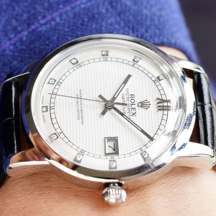 OYSTER PERPETUAL 41MM STEEL CASE DIAMOND NUMERALS