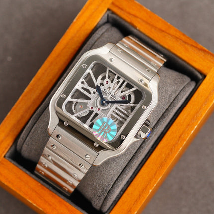 SANTOS DE CARTIE STAINLES STEEL SKELETON DIAL