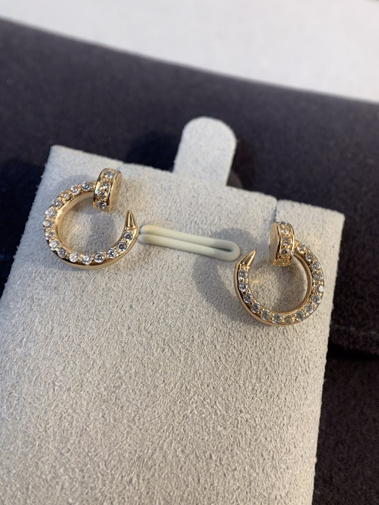 JUSTE EARRINGS 3.65MM PINK GOLD DIAMONDS