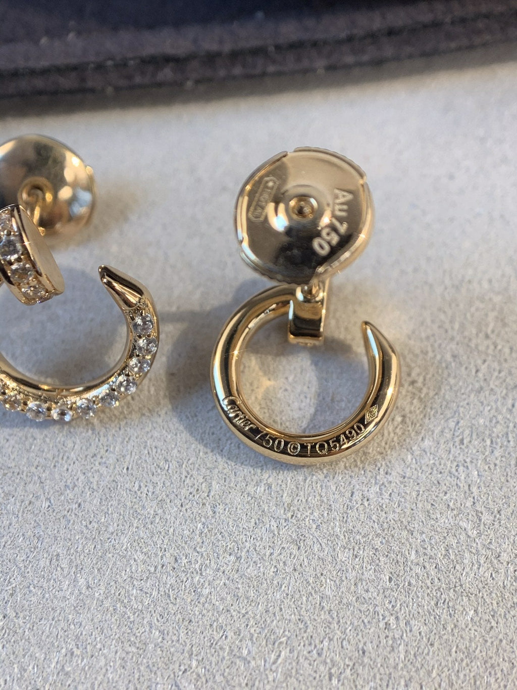 JUSTE EARRINGS 3.65MM PINK GOLD DIAMONDS