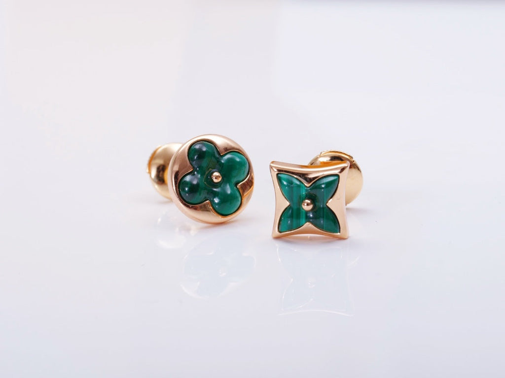 COLOR STAR AND SUN PINK GOLD EARRINGS