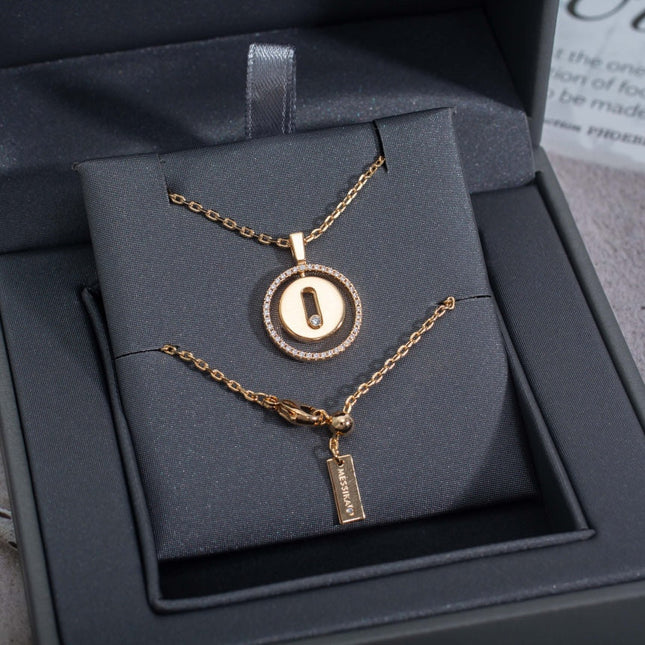 LUCKY MOVE PINK GOLD NECKLACE