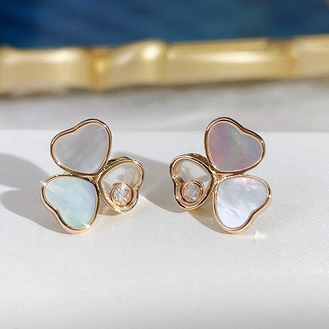 HAPPY WING MOP EARRINGS 1 DIAMOND