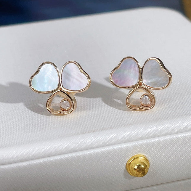 HAPPY WING MOP EARRINGS 1 DIAMOND