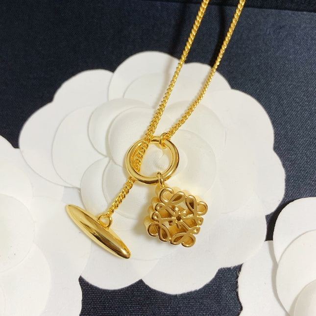 ANAGRAM PEDANT GOLD NECKLACE
