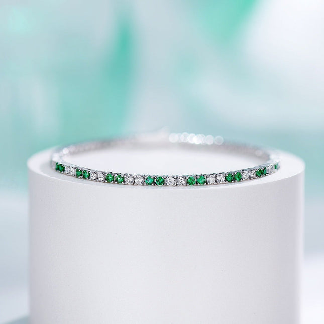 GREEN SPINEL MINI DIAMOND BRACELET