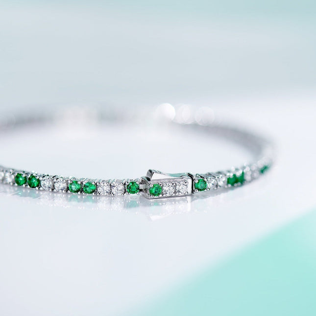 GREEN SPINEL MINI DIAMOND BRACELET