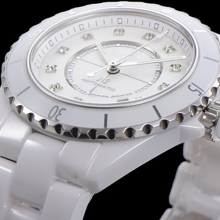 J12 38MM WHITE CERAMIC DIAMOND NUMERALS