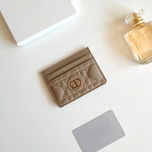 CARD HOLDER WALLET CARO PALE BROWN