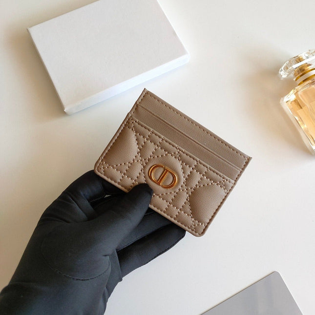 CARD HOLDER WALLET CARO PALE BROWN