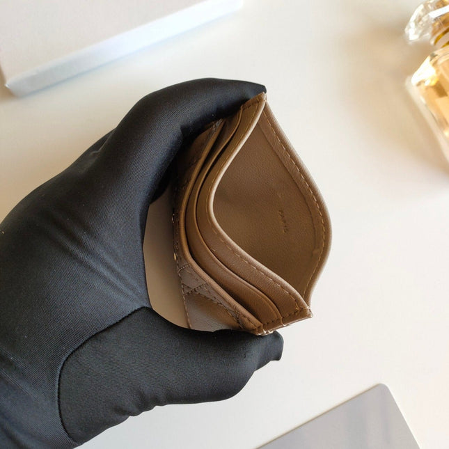 CARD HOLDER WALLET CARO PALE BROWN