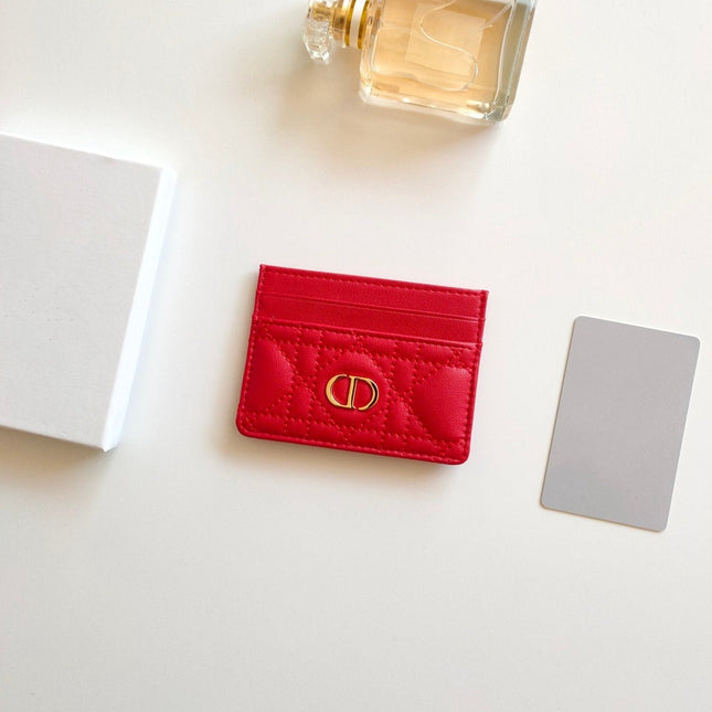CARD HOLDER WALLET CARO RED