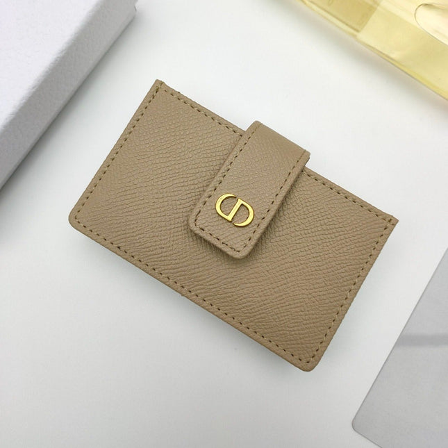 CARD HOLDER WALLET LADY GRAINED COWHIDE PALE BROWN