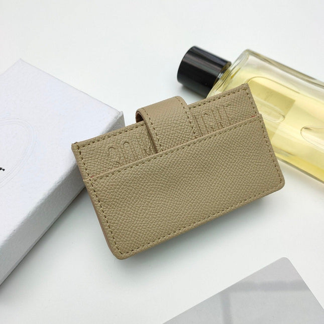 CARD HOLDER WALLET LADY GRAINED COWHIDE PALE BROWN