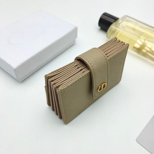 CARD HOLDER WALLET LADY GRAINED COWHIDE PALE BROWN
