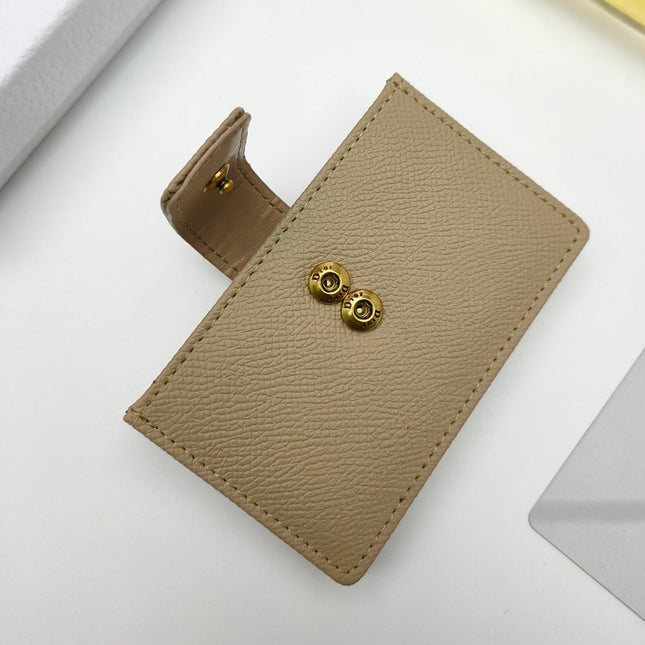 CARD HOLDER WALLET LADY GRAINED COWHIDE PALE BROWN