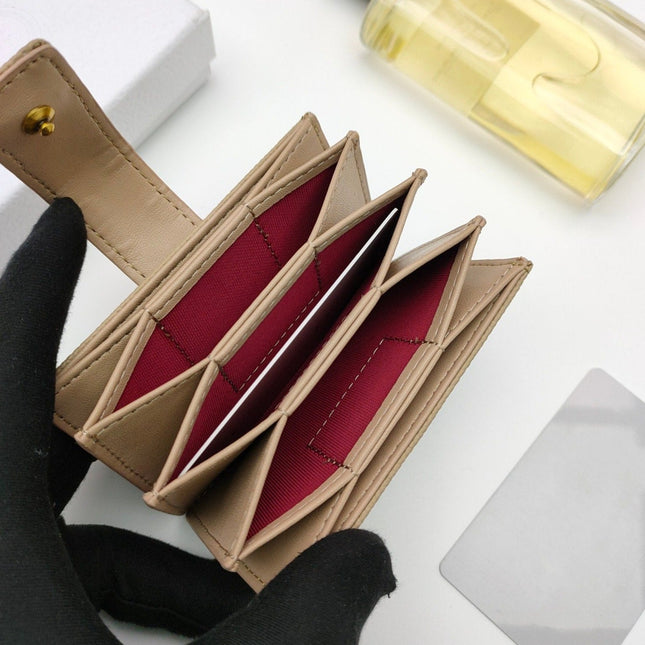 CARD HOLDER WALLET LADY GRAINED COWHIDE PALE BROWN