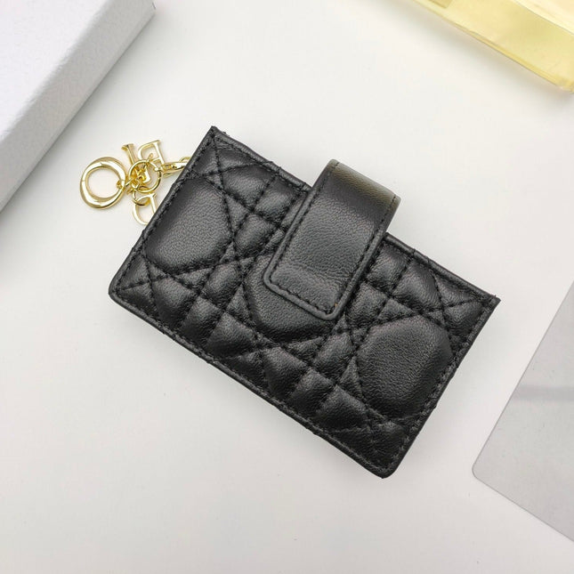 CARD HOLDER WALLET SHEEPSKIN BLACK