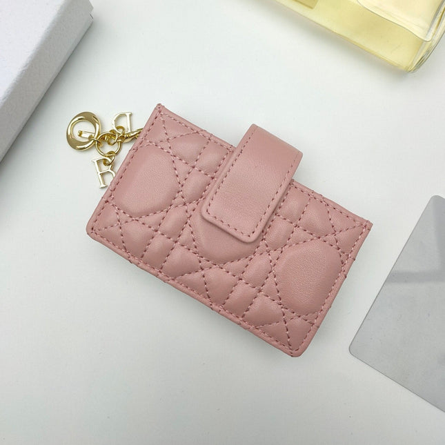 CARD HOLDER WALLET SHEEPSKIN PINK