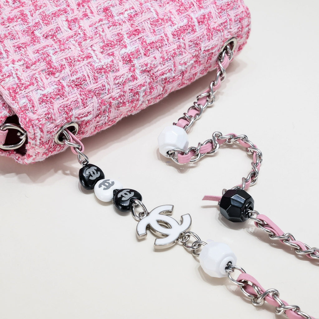 MINI FLAP BAG TWEED 8055 PINK
