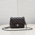 SMALL FLAP BAG 17CM 1786 BROWN SILVER