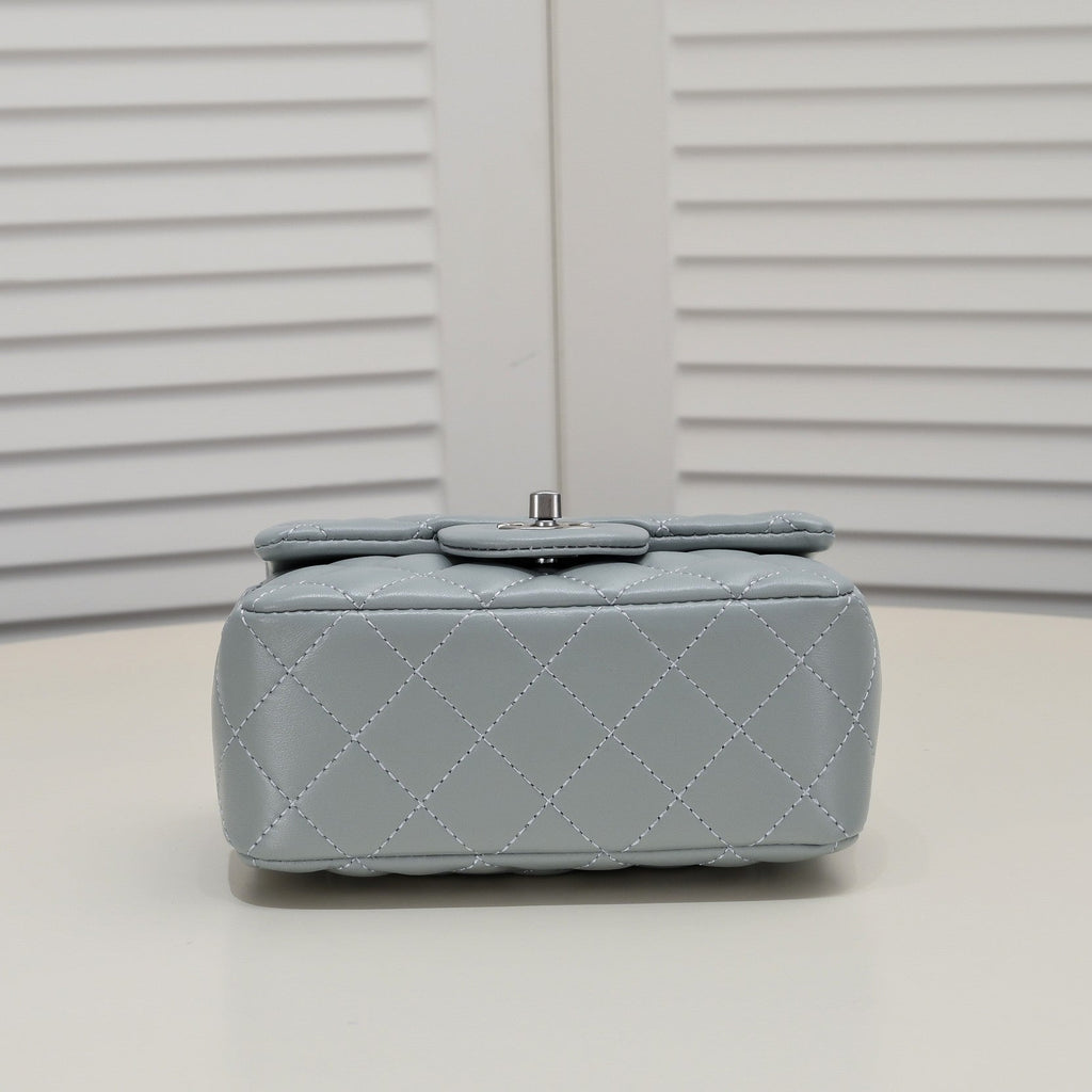 SMALL FLAP BAG 17CM 1786 GREY SILVER