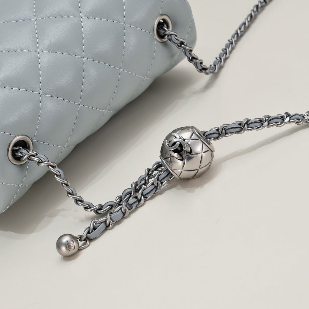 SMALL FLAP BAG 17CM 1786 GREY SILVER