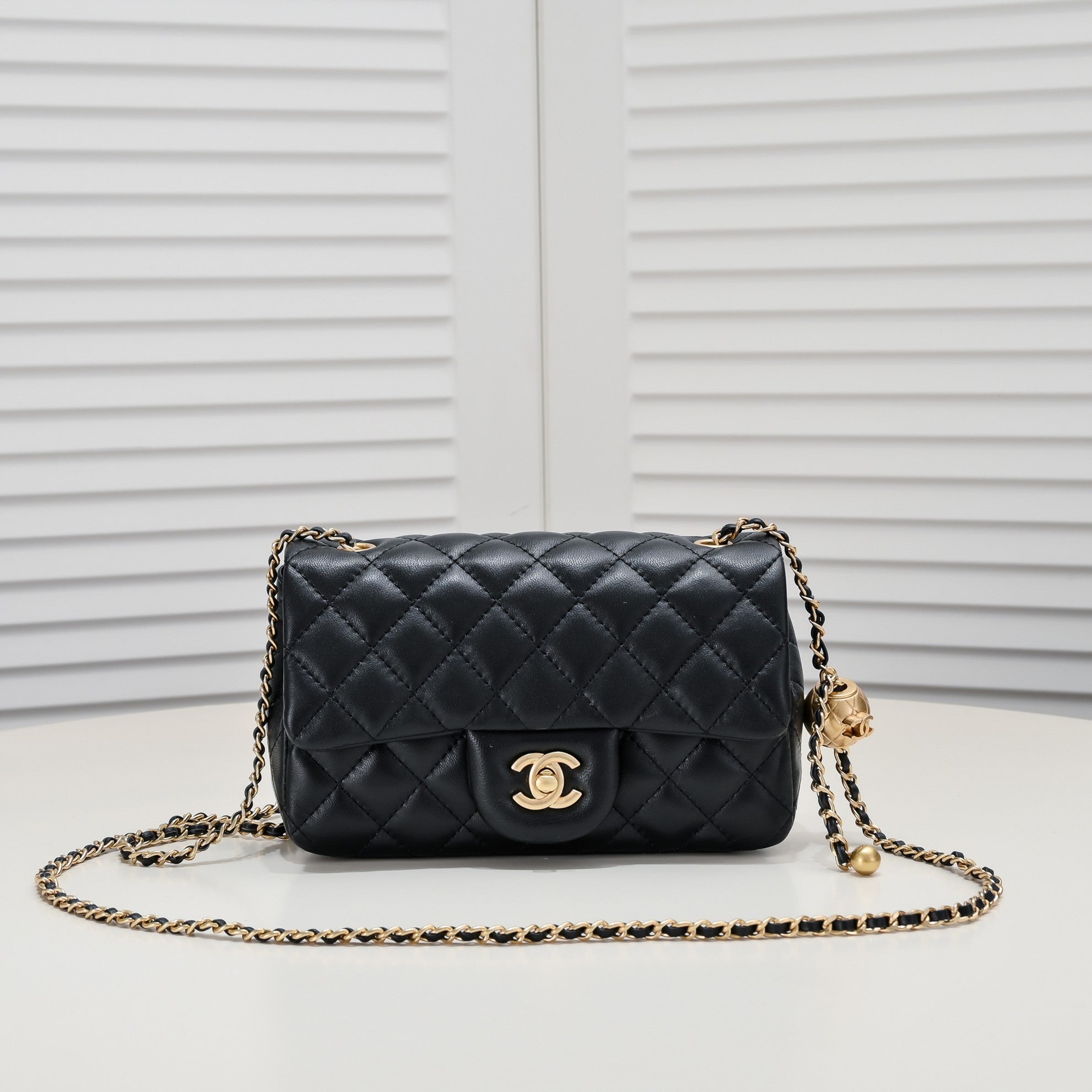 FLAP BAG 20CM 1787 BLACK GOLD