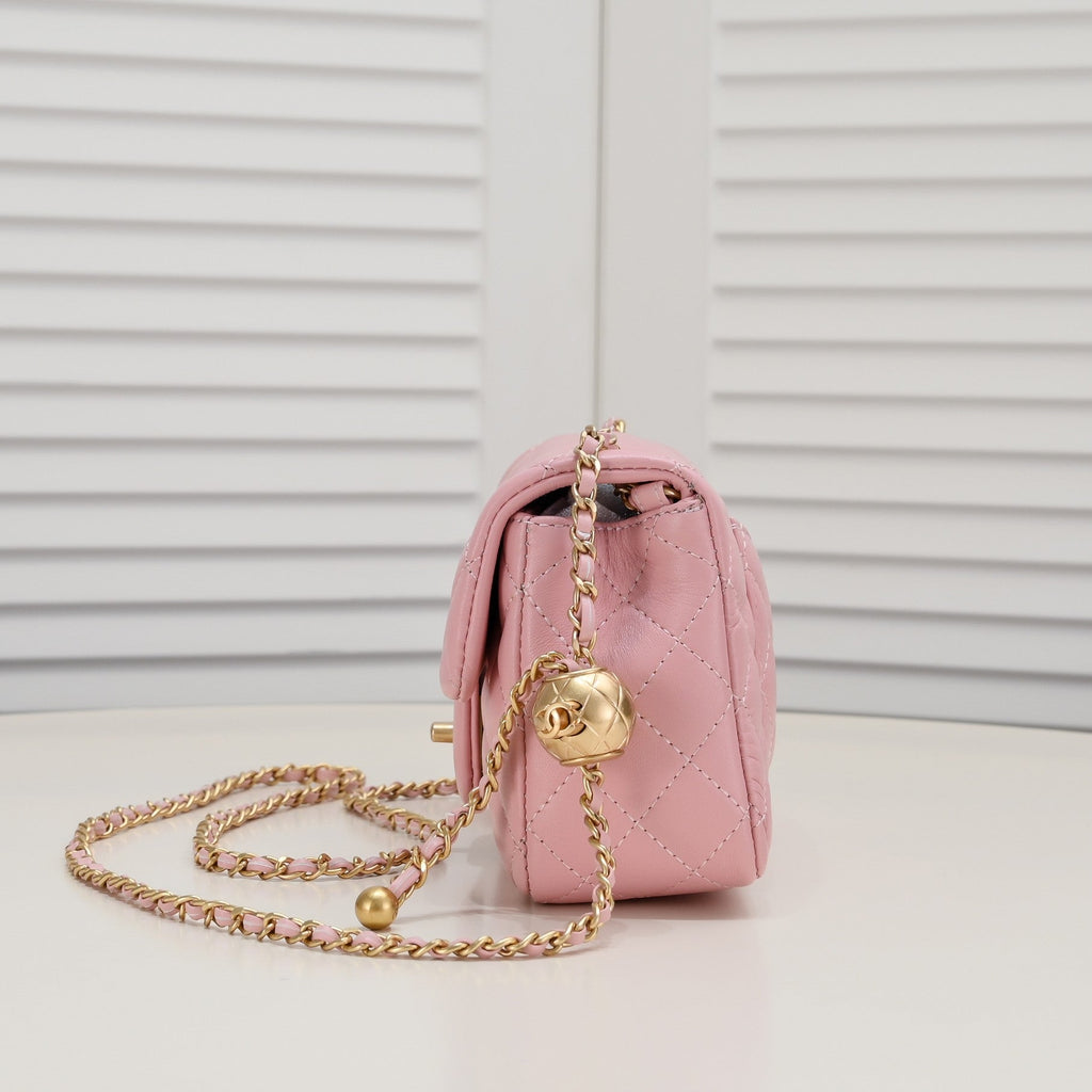FLAP BAG 20CM 1787 PINK GOLD