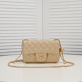FLAP BAG 20CM 1787 PALE BROWN GOLD