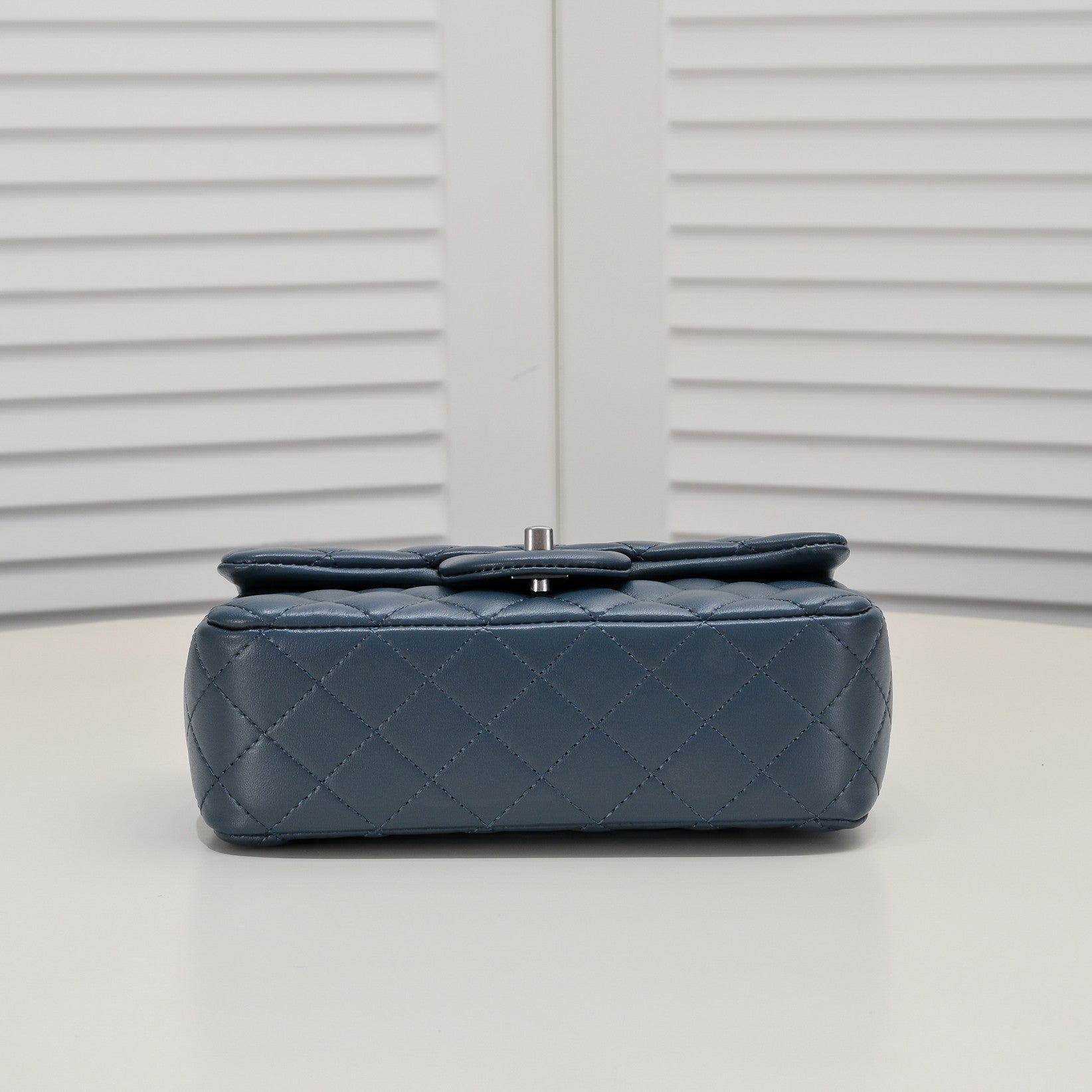 FLAP BAG 20CM 1787 SAPPHIRE BLUE SILVER
