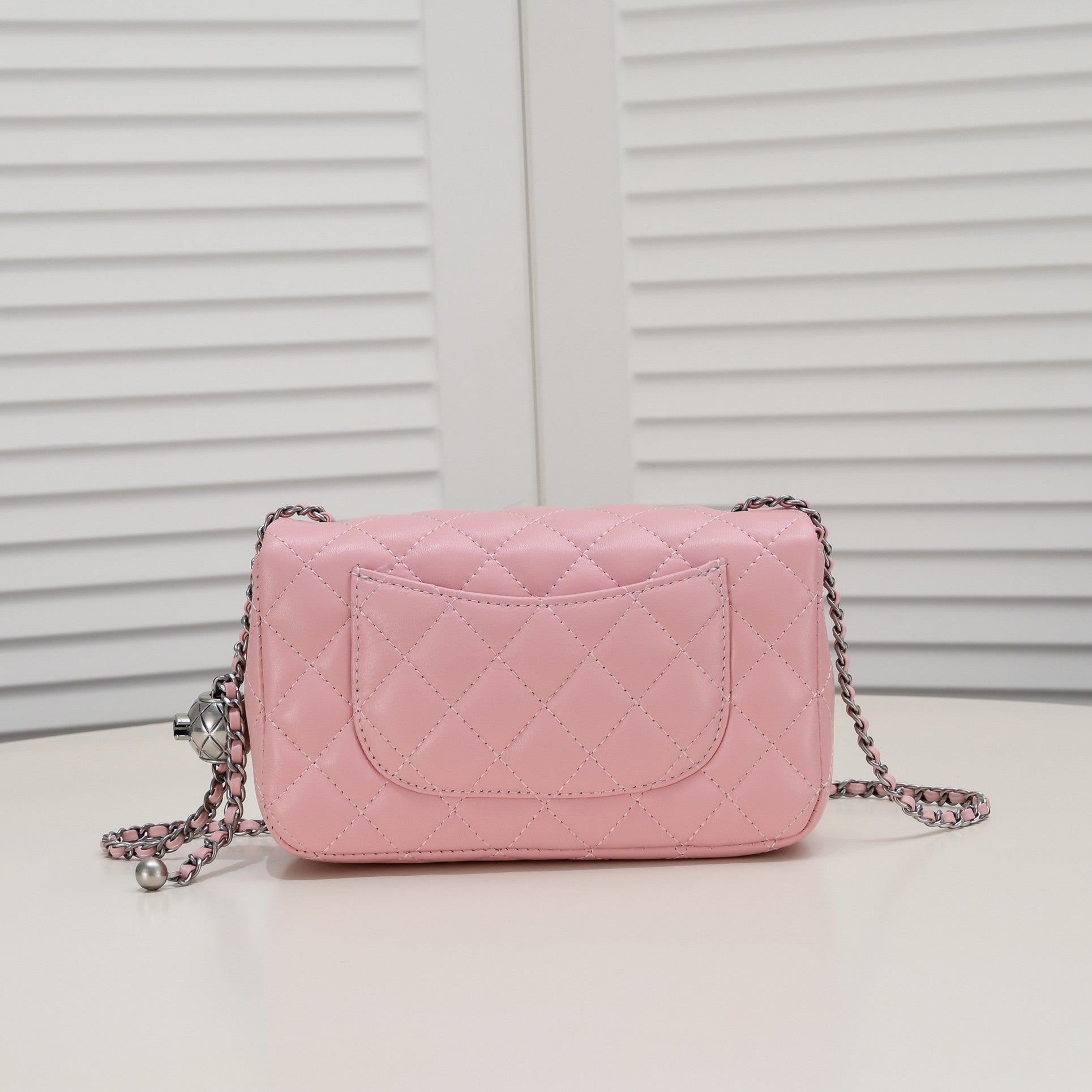 FLAP BAG 20CM 1787 PINK SILVER