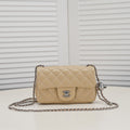 FLAP BAG 20CM 1787 PALE BROWN SILVER