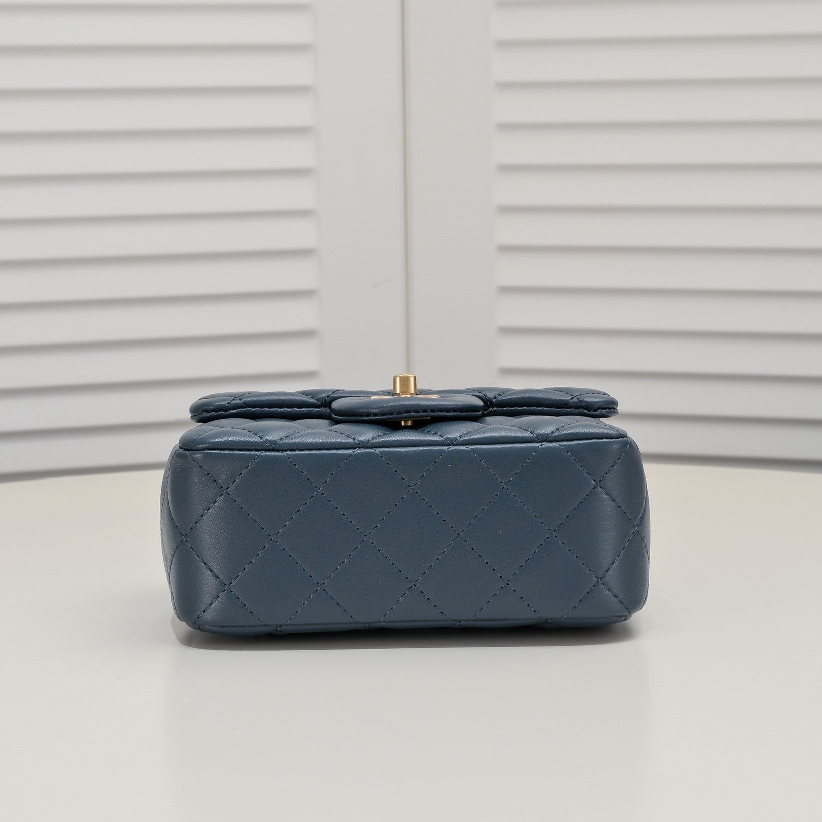 SMALL FLAP BAG 17CM 1786 SAPPHIRE BLUE GOLD