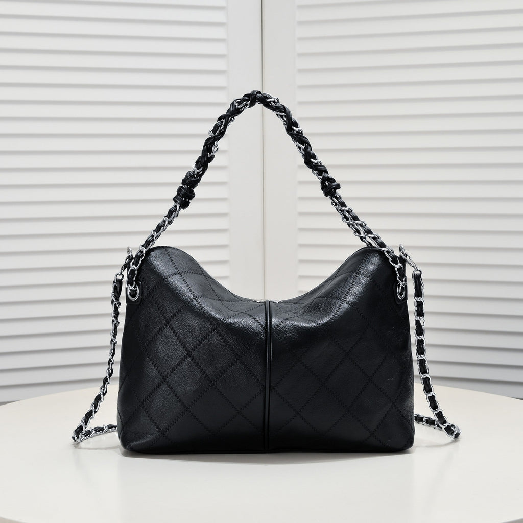 CLASSIC BLACK SILVER ARMPIT TOTE 8061