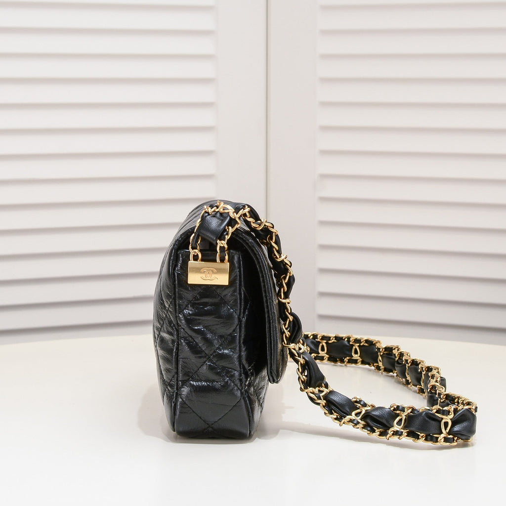 COWHIDE WIDE SHOULDER SINGLE SHOULDER BAG 9112