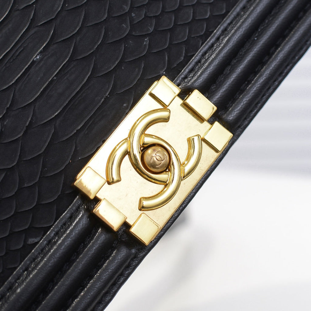 SNAKE PRINT LEBOY 67086 BLACK