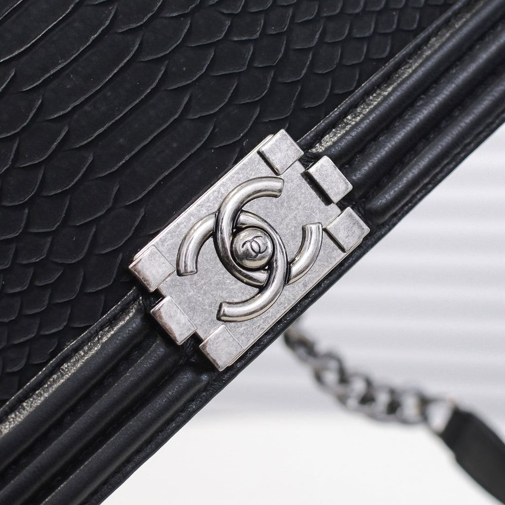SNAKE PRINT LEBOY 67086 BLACK
