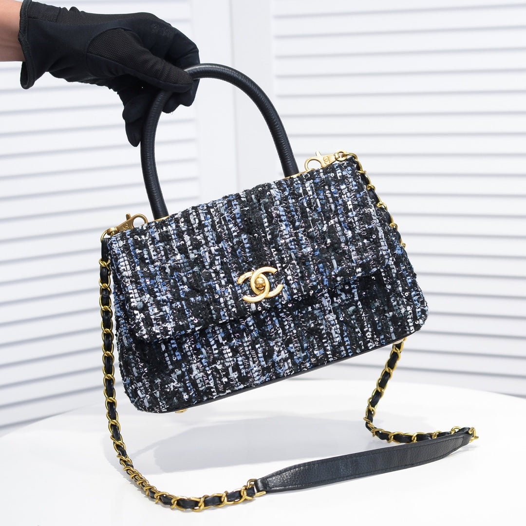 TWEED FABRIC 26CM 92991 BLACK