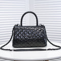 GUNMETAL QUILTED AGED CALFSKIN MEDIUM 26CM 92991