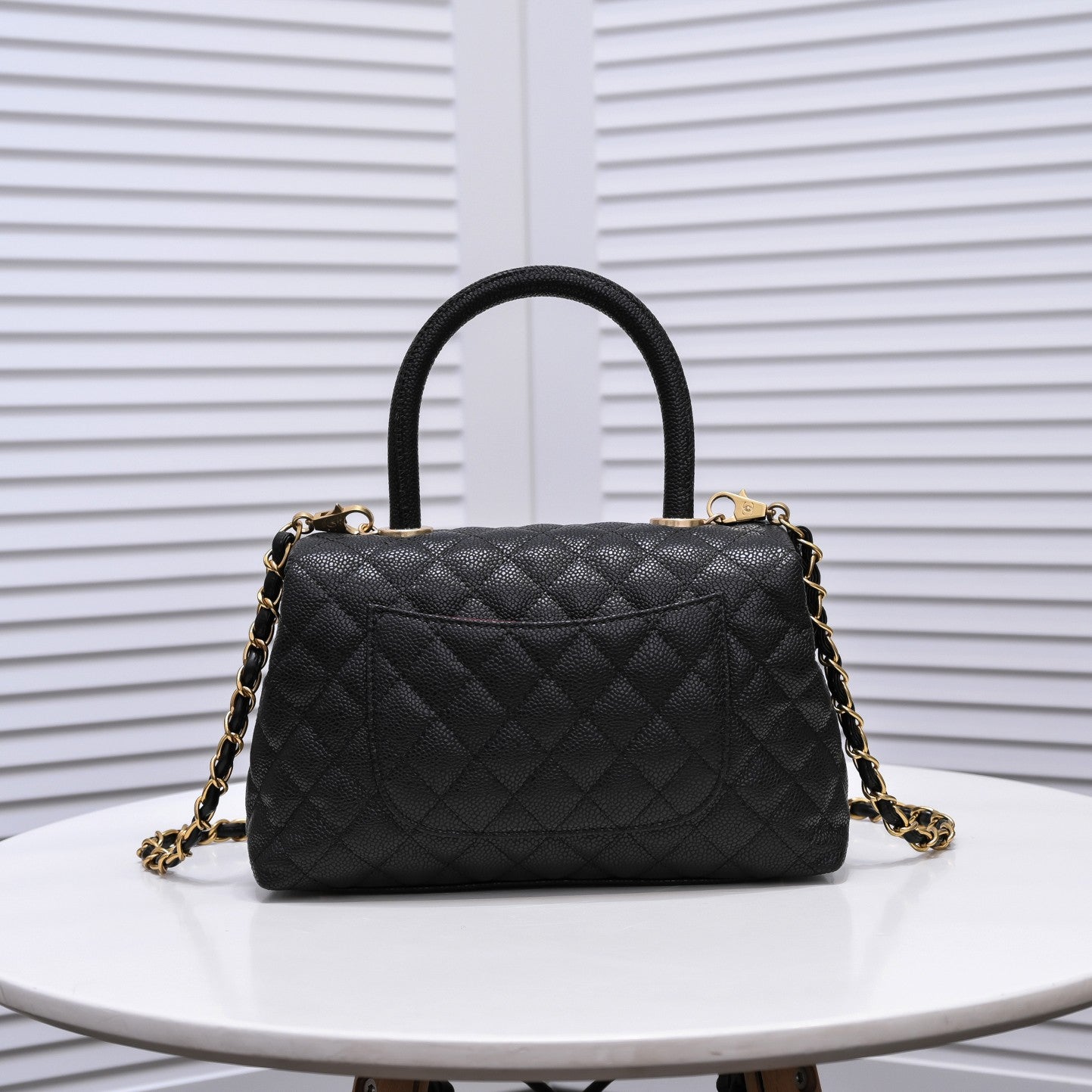 QUILTED CAVIAR 26CM 92991 BLACK