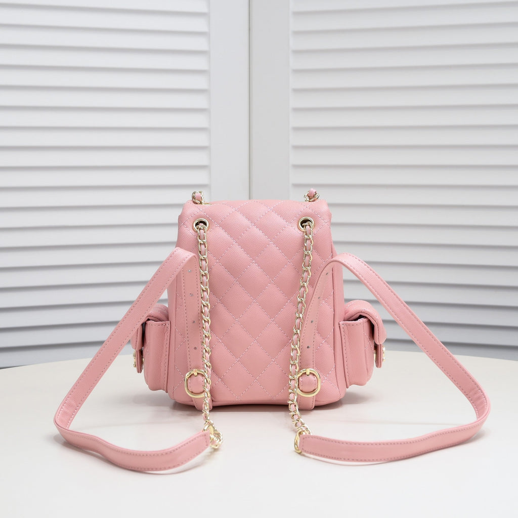 DOUBLE-SHOULDER MINI BACKPACK 9111 PINK