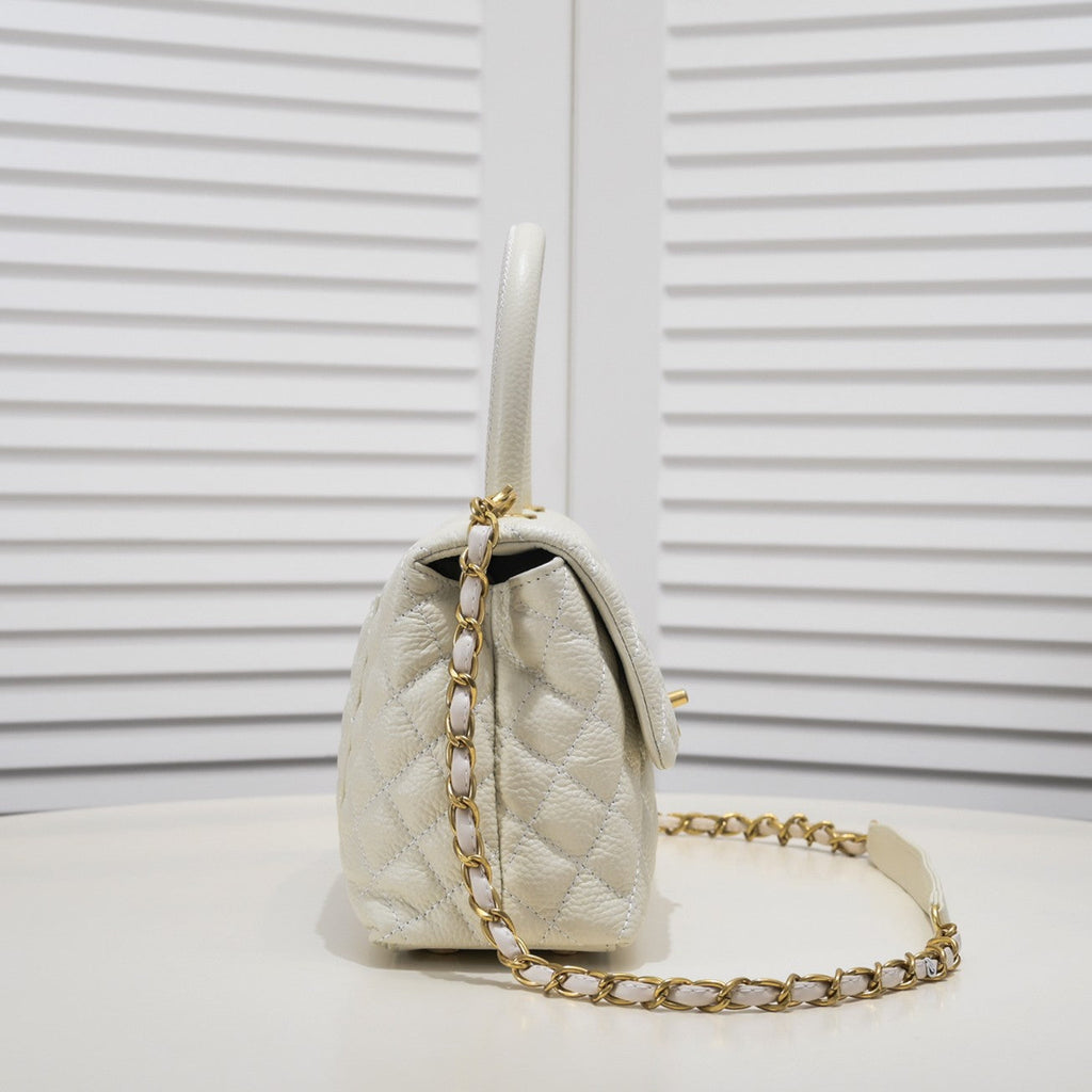 QUILTED CAVIAR 26CM 92991 WHITE