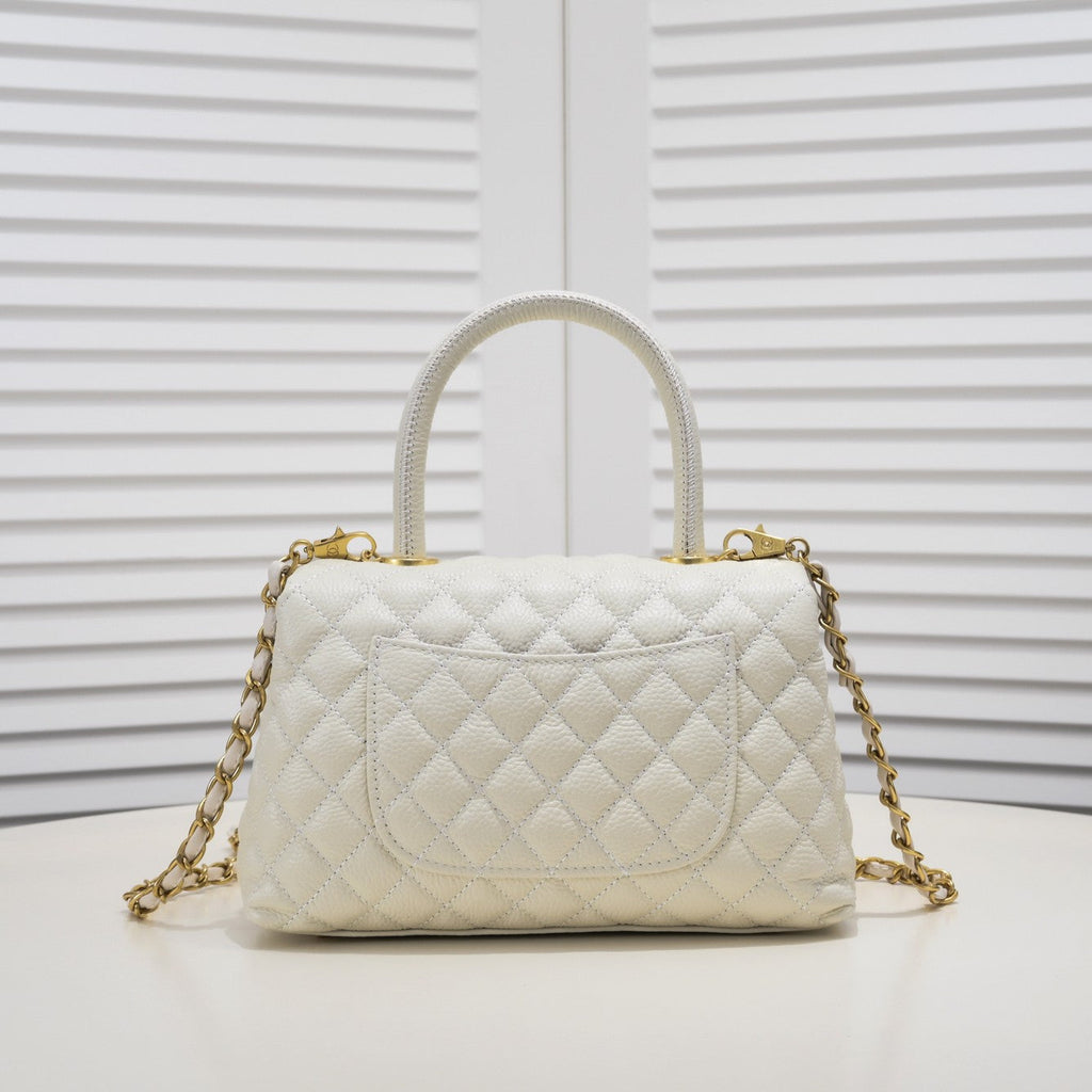QUILTED CAVIAR 26CM 92991 WHITE
