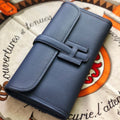 JIGE ELAN 29 CLUTCH IN SPACE BLUE CALFSKIN