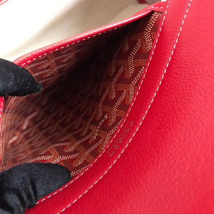 GOYA 26S ROUETTE PM TOTE BAG 30CM IN DARK RED CANVAS AND CALFSKIN