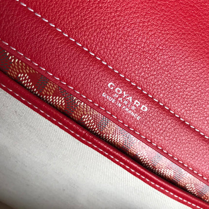 GOYA 26S ROUETTE PM TOTE BAG 30CM IN DARK RED CANVAS AND CALFSKIN
