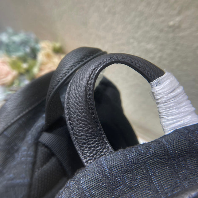 DIOR 26S RIDER BACKPACK 29 IN BLACK OBLIQUE JACQUARD