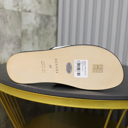 HM IZMIR SANDAL WHITE AND BLACK CALFSKIN