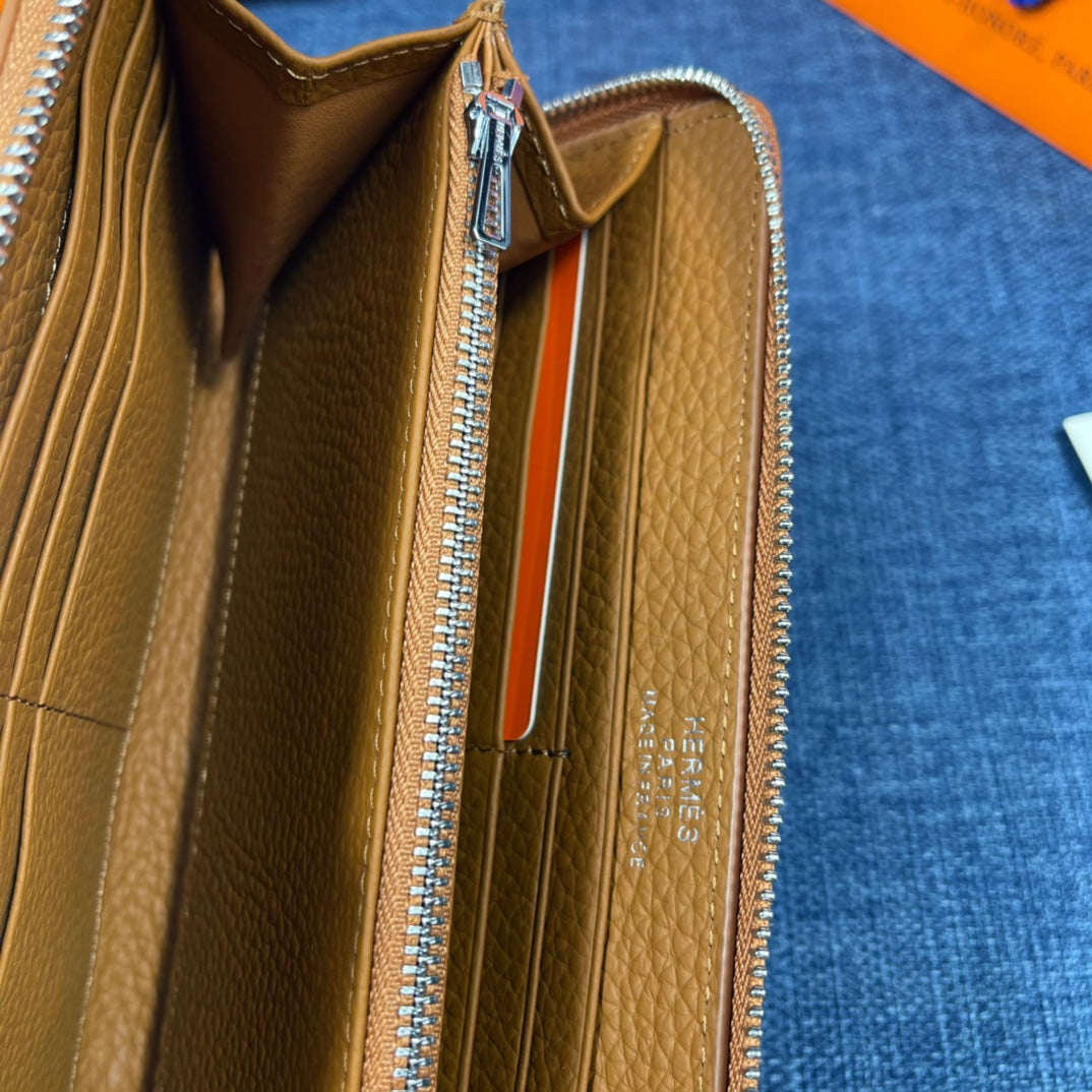 HM SILK'IN CLASSIC WALLET 19 BRONZE GRAINED CALFSKIN